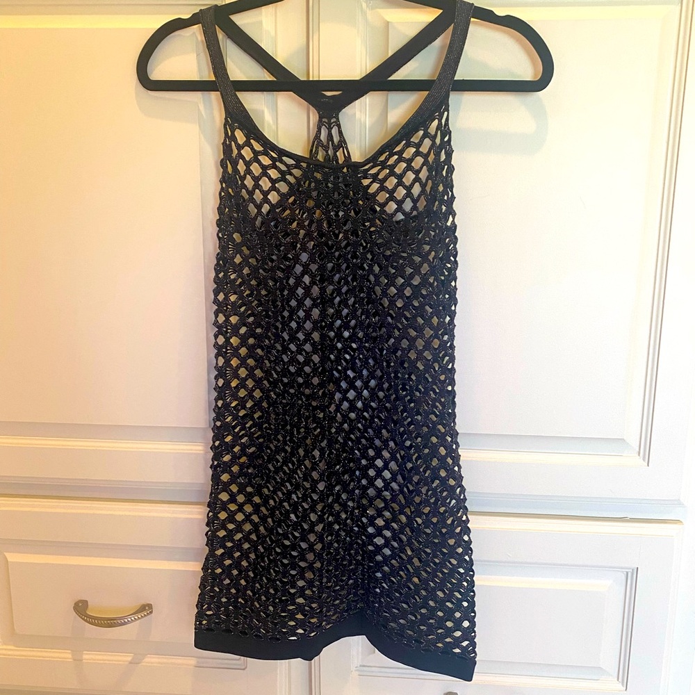 Fishnet back and silver sparkle dress size XL